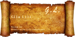 Gila Lili névjegykártya